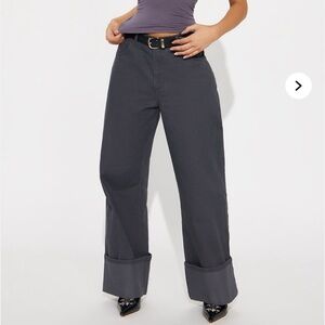 Black High Waisted Wide-Leg Pants